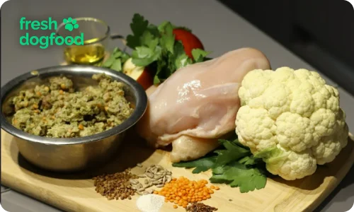Продукти харчування на кухонній дошці